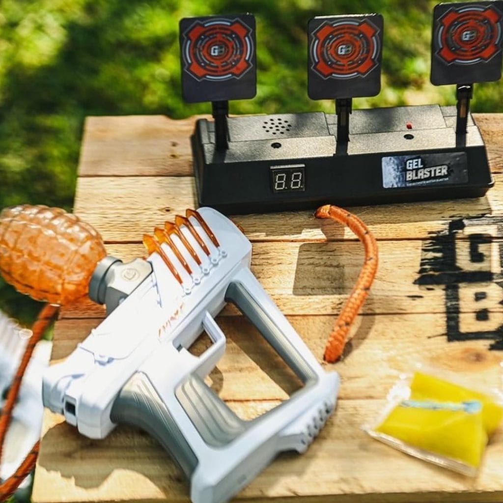 Gelblaster surge resetting target